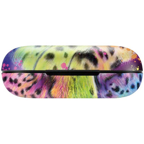 Neon Rainbow Cheetah with Rose by Sheena Pike Amazon Echo Buds Skin