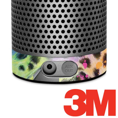 Neon Rainbow Cheetah with Rose by Sheena Pike Amazon Echo Skin