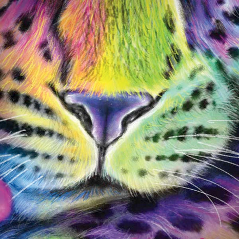 Neon Rainbow Cheetah with Rose by Sheena Pike Amazon Echo Skin