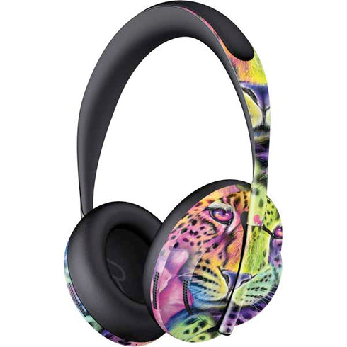 Neon Rainbow Cheetah with Rose by Sheena Pike Bose Noise Cancelling Headphones 700 Skin