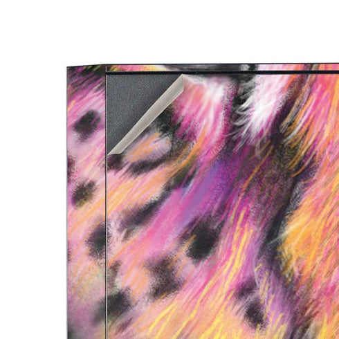 Neon Rainbow Cheetah with Rose by Sheena Pike Corsair 4000D Tempered Glass Mid-Tower ATX Case Skin