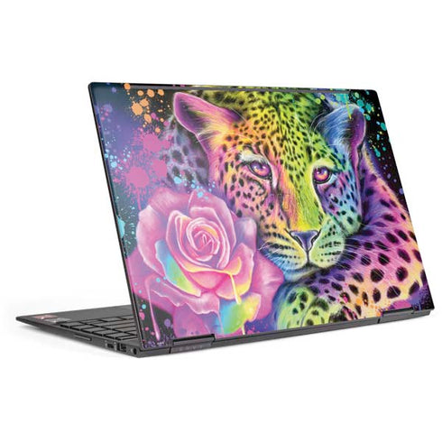 Neon Rainbow Cheetah with Rose by Sheena Pike HP Envy Skin