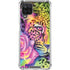 Neon Rainbow Cheetah with Rose by Sheena Pike Galaxy A12 Clear Case