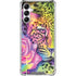 Neon Rainbow Cheetah with Rose by Sheena Pike Galaxy A14 5G Clear Case
