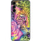 Neon Rainbow Cheetah with Rose by Sheena Pike Galaxy A14 5G Skin
