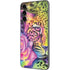 Neon Rainbow Cheetah with Rose by Sheena Pike Galaxy A14 5G Skin