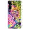 Neon Rainbow Cheetah with Rose by Sheena Pike Galaxy A54 5G Clear Case