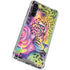 Neon Rainbow Cheetah with Rose by Sheena Pike Galaxy A54 5G Clear Case