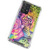 Neon Rainbow Cheetah with Rose by Sheena Pike Galaxy A72 5G Clear Case