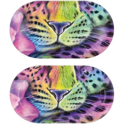 Neon Rainbow Cheetah with Rose by Sheena Pike Galaxy Buds Plus Skin
