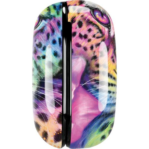 Neon Rainbow Cheetah with Rose by Sheena Pike Galaxy Buds Pro Skin