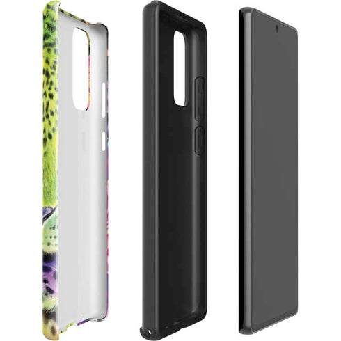 Neon Rainbow Cheetah with Rose by Sheena Pike Galaxy Note20 5G Pro Case