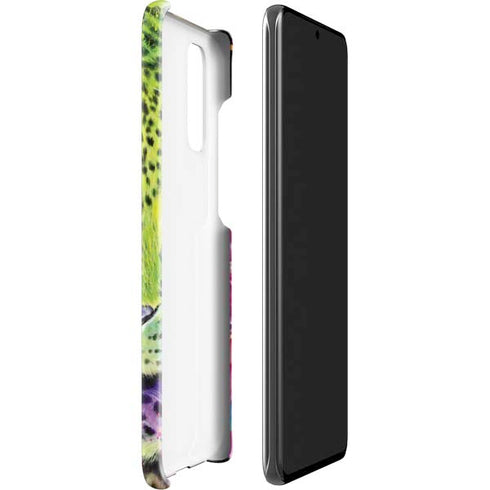 Neon Rainbow Cheetah with Rose by Sheena Pike Galaxy S20 Lite Case
