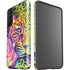 Neon Rainbow Cheetah with Rose by Sheena Pike Galaxy S21 5G Pro Case