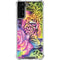 Neon Rainbow Cheetah with Rose by Sheena Pike Galaxy S21 FE Clear Case