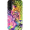 Neon Rainbow Cheetah with Rose by Sheena Pike Galaxy S22 Plus Pro Case