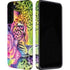 Neon Rainbow Cheetah with Rose by Sheena Pike Galaxy S22 Pro Case