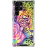 Neon Rainbow Cheetah with Rose by Sheena Pike Galaxy S22 Ultra Clear Case