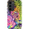 Neon Rainbow Cheetah with Rose by Sheena Pike Galaxy S23 Pro Case