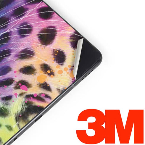 Neon Rainbow Cheetah with Rose by Sheena Pike Samsung Galaxy Tab Skin