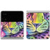 Neon Rainbow Cheetah with Rose by Sheena Pike Galaxy Z Flip4 5G Skin