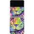 Neon Rainbow Cheetah with Rose by Sheena Pike Galaxy Z Flip4 5G Skin