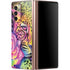 Neon Rainbow Cheetah with Rose by Sheena Pike Galaxy Z Fold2 5G Skin