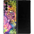 Neon Rainbow Cheetah with Rose by Sheena Pike Galaxy Z Fold3 5G Skin