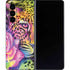 Neon Rainbow Cheetah with Rose by Sheena Pike Galaxy Z Fold4 5G Skin