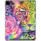 Neon Rainbow Cheetah with Rose by Sheena Pike iPad Pro 12.9in (2020) Clear Case