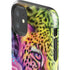 Neon Rainbow Cheetah with Rose by Sheena Pike iPhone 11 Impact Case