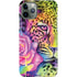 Neon Rainbow Cheetah with Rose by Sheena Pike iPhone 11 Pro Lite Case