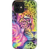 Neon Rainbow Cheetah with Rose by Sheena Pike iPhone 12 Impact Case
