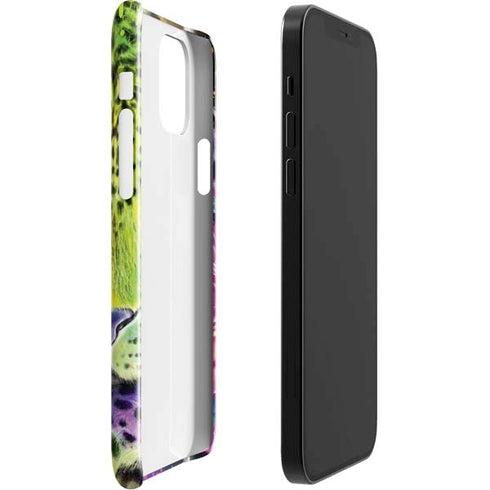 Neon Rainbow Cheetah with Rose by Sheena Pike iPhone 12 Mini Lite Case