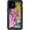 Neon Rainbow Cheetah with Rose by Sheena Pike iPhone 12 Mini Waterproof Case