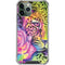 Neon Rainbow Cheetah with Rose by Sheena Pike iPhone 12 Pro Clear Case