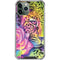 Neon Rainbow Cheetah with Rose by Sheena Pike iPhone 12 Pro Max Clear Case