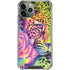 Neon Rainbow Cheetah with Rose by Sheena Pike iPhone 12 Pro Max Clear Case