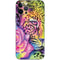 Neon Rainbow Cheetah with Rose by Sheena Pike iPhone 12 Pro Skin