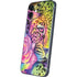 Neon Rainbow Cheetah with Rose by Sheena Pike iPhone 12 Skin