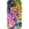 Neon Rainbow Cheetah with Rose by Sheena Pike iPhone 13 Impact Case