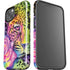 Neon Rainbow Cheetah with Rose by Sheena Pike iPhone 13 Impact Case