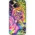 Neon Rainbow Cheetah with Rose by Sheena Pike iPhone 13 Mini Skin