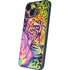 Neon Rainbow Cheetah with Rose by Sheena Pike iPhone 13 Mini Skin