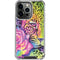 Neon Rainbow Cheetah with Rose by Sheena Pike iPhone 13 Pro Clear Case