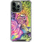 Neon Rainbow Cheetah with Rose by Sheena Pike iPhone 13 Pro Max Clear Case