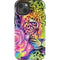 Neon Rainbow Cheetah with Rose by Sheena Pike iPhone 14 Impact Case