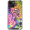 Neon Rainbow Cheetah with Rose by Sheena Pike iPhone 14 Plus Clear Case