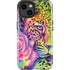Neon Rainbow Cheetah with Rose by Sheena Pike iPhone 15 Plus Impact Case