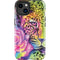 Neon Rainbow Cheetah with Rose by Sheena Pike iPhone 14 Plus Impact Case
